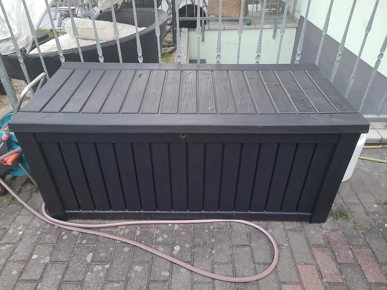 All Weather Large Garden Outdoor Pool Equipment Cushion Box Storage Benches