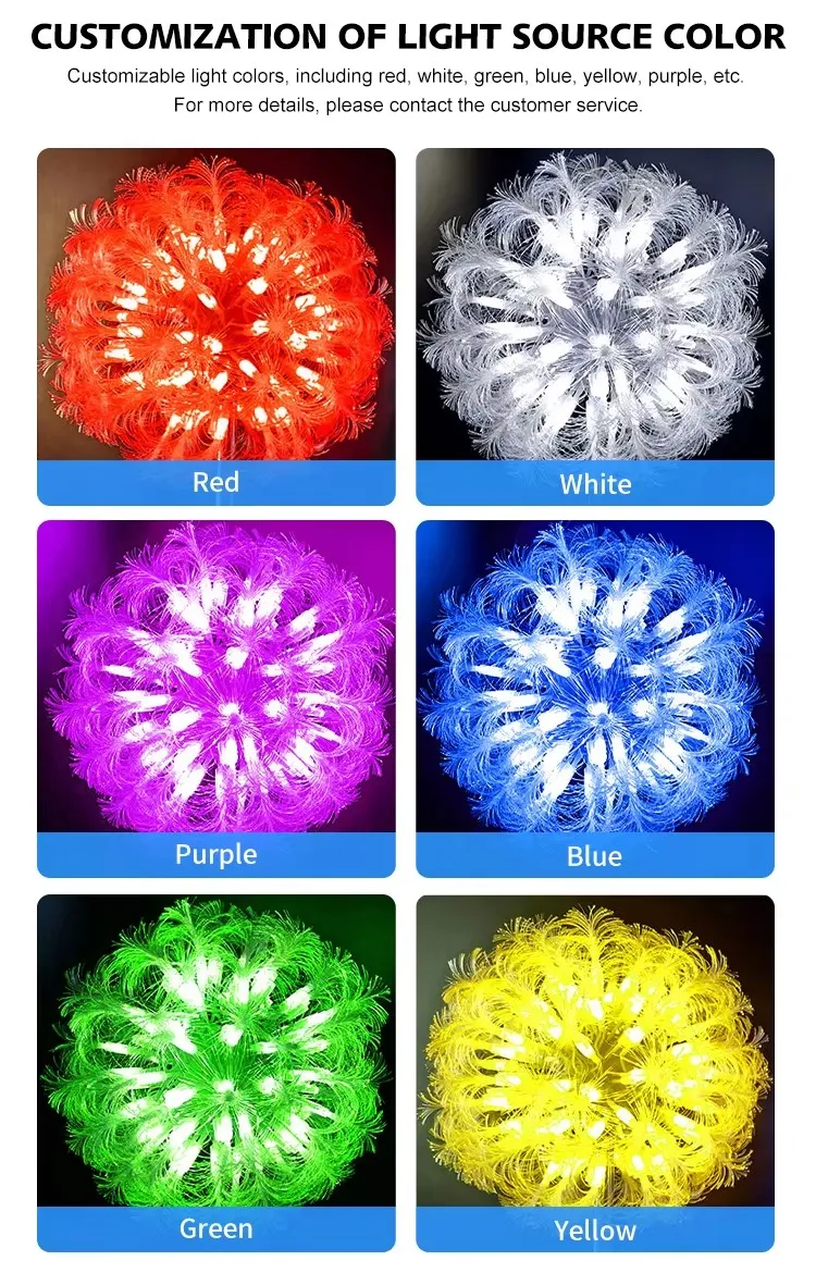 Fiber Optic Dandelion Detail 6