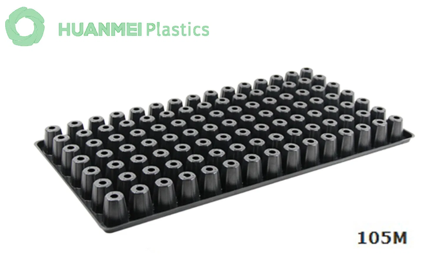 105 Cells Plastic Plug Tray, 105m, Nursery Seed Starting Grow Germination Tray for Greenhouse