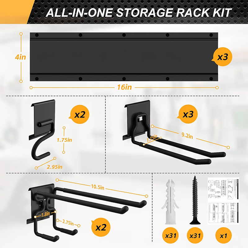 Best Garage Wall Yard Tool Organizer Professional Hanging Garage Garden Tool Organizer for Wall Garage