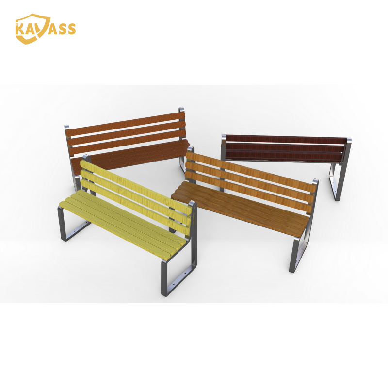 Kavass Eco-Friendly Merbau Wood Outdoor Bench with Backrest and Storage