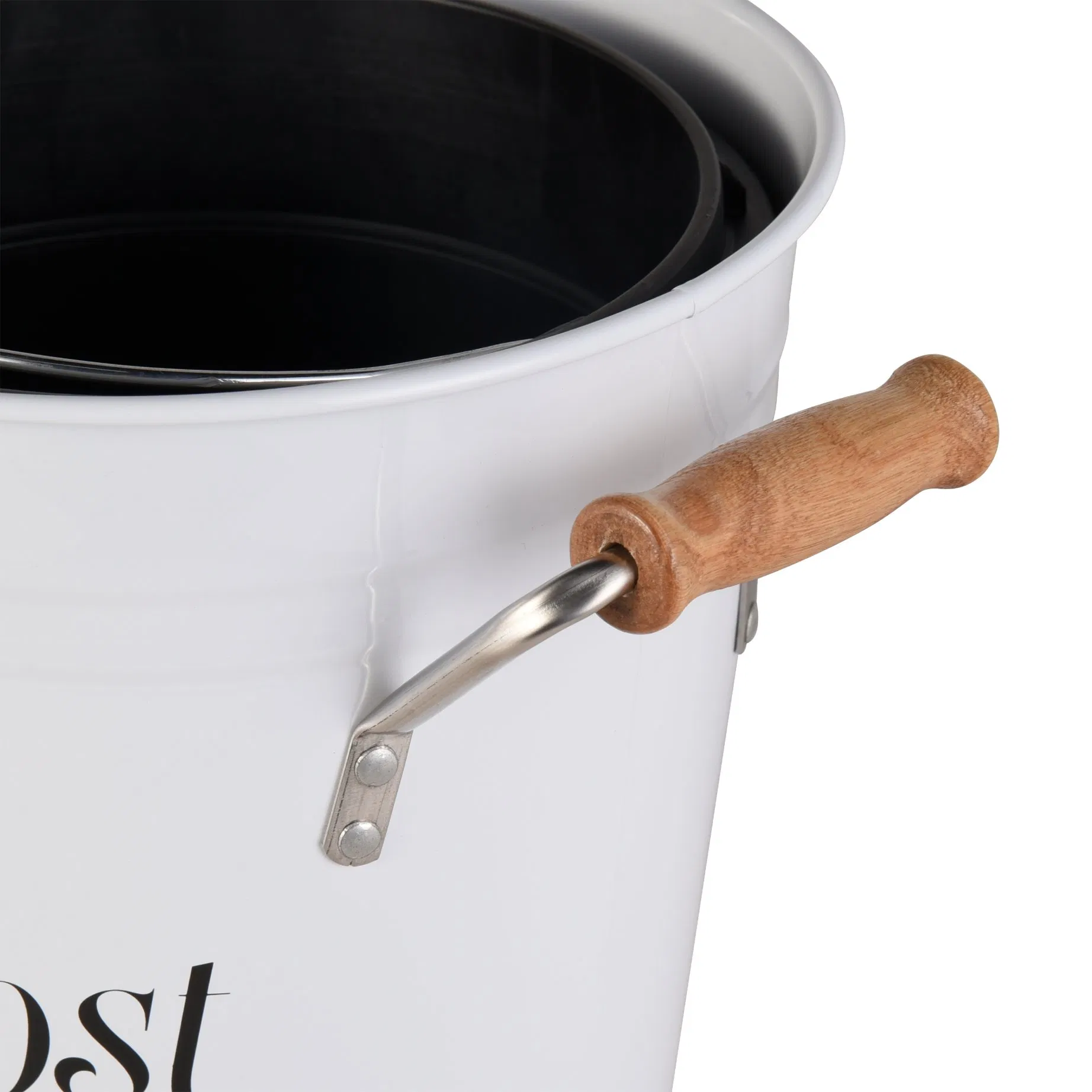 1.3 Gallon 5L Food Composting Home Kitchen Carbon Filter Stainless Steel Waste Compost Bin