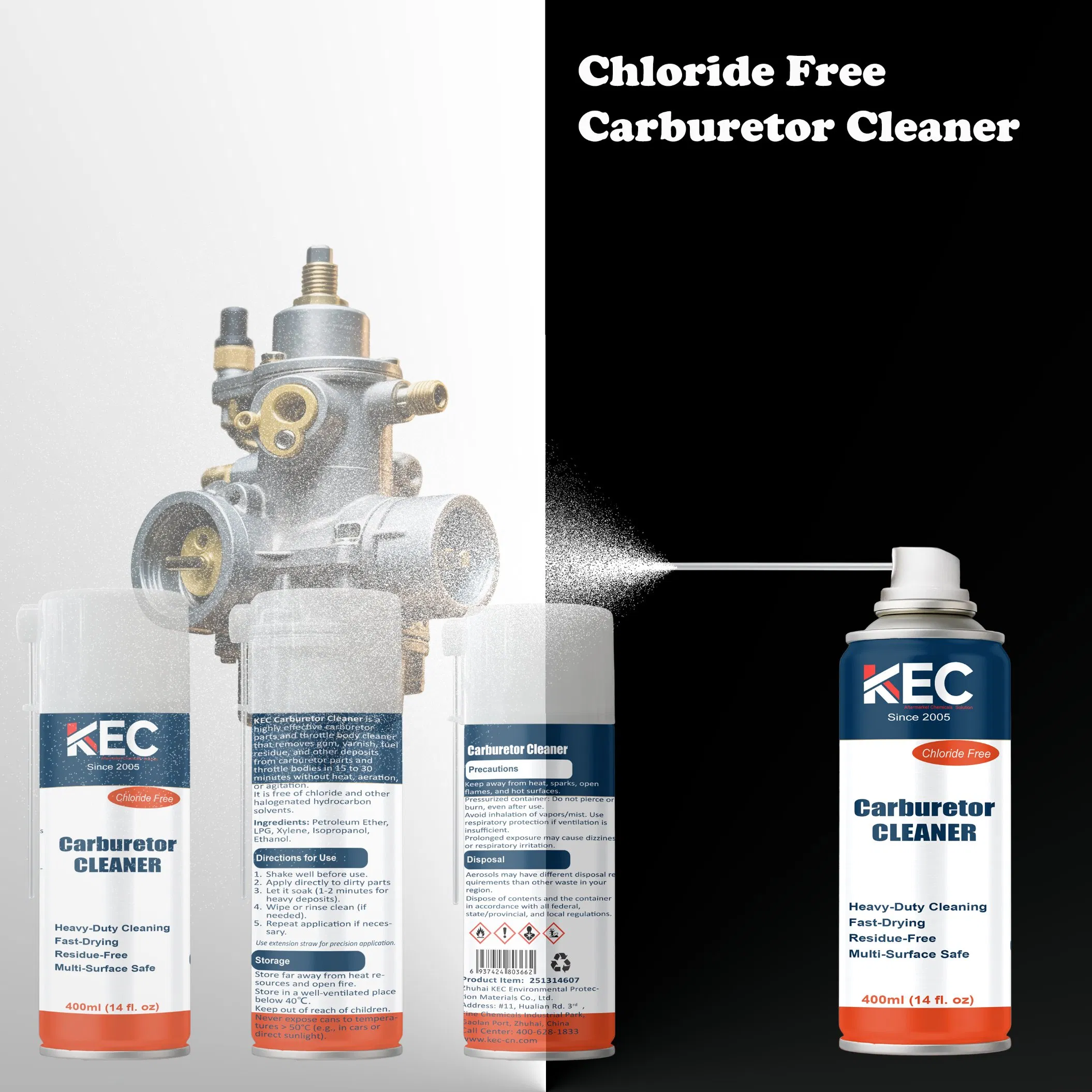 Premium 400ml Car Care Choke Cleaner with Aerosol Straw