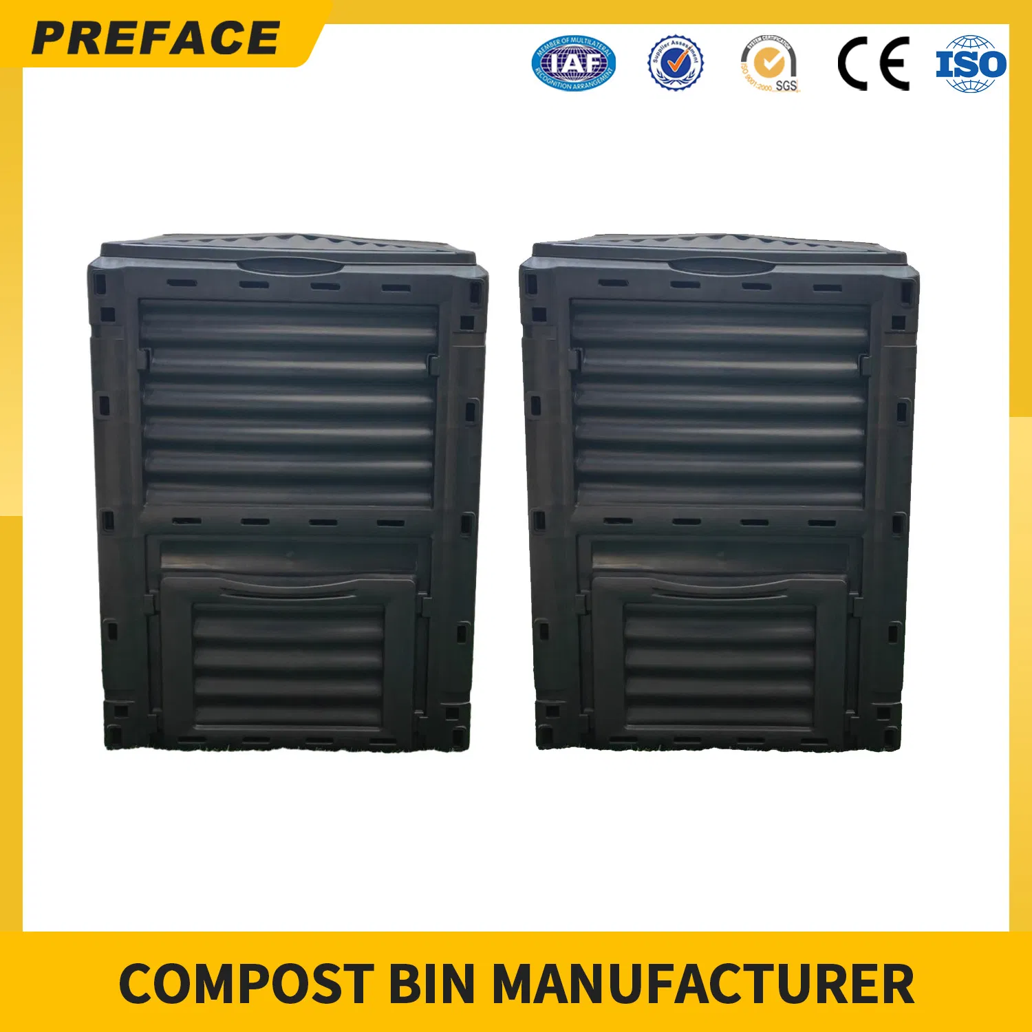 Outdoor Trash Compost Bin Food Waste Bin Plastic Garden Supplies Compost Bin Worm Food Composting Bin for Outdoor Garden