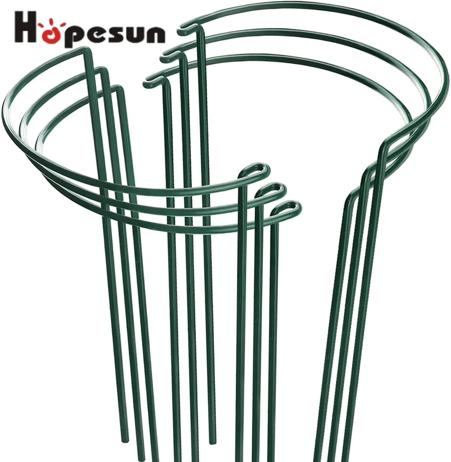 Plant Support Stake, Metal Garden Plant Stake, Green Half Round Plant Support Ring, Plant Cage, Plant Support for Tomato, Rose, Vine