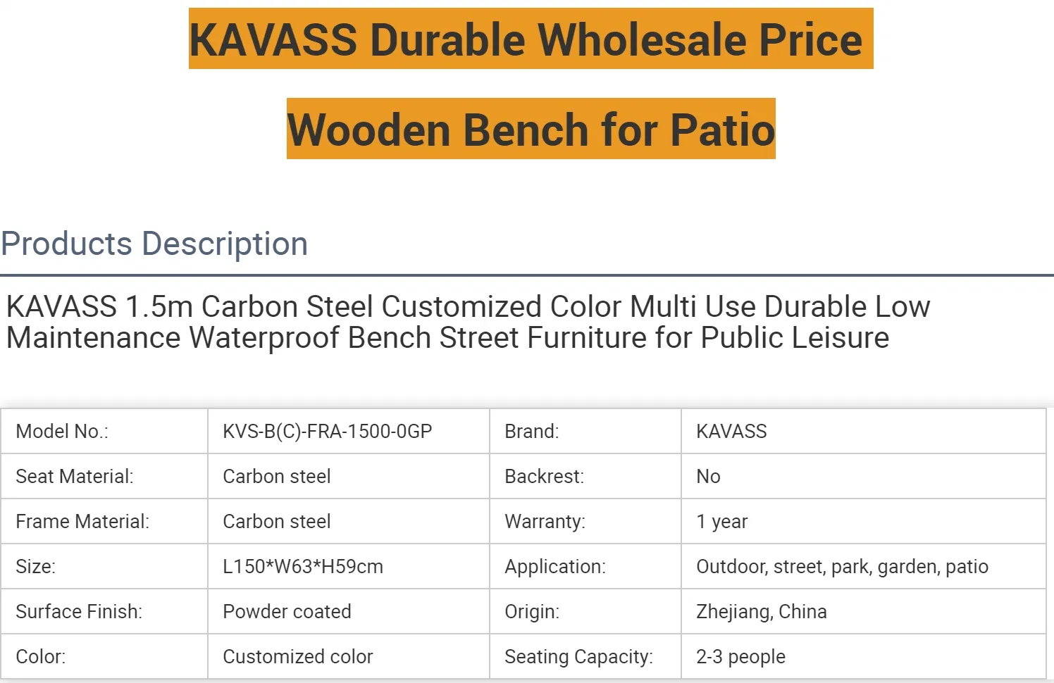 Outdoor Chair Waterproof