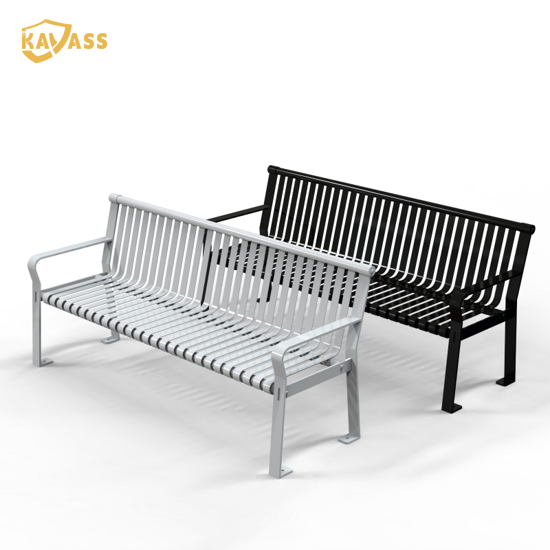 Kavass Waterproof Storage Street Bench Outdoor Dining Chair Lounge Furniture