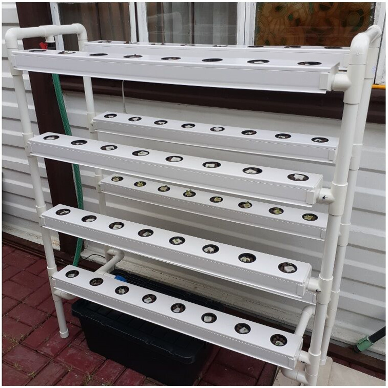 PVC Hydroponic Growing Gutter Nft Lettuce Hydroponic Gardening Kit