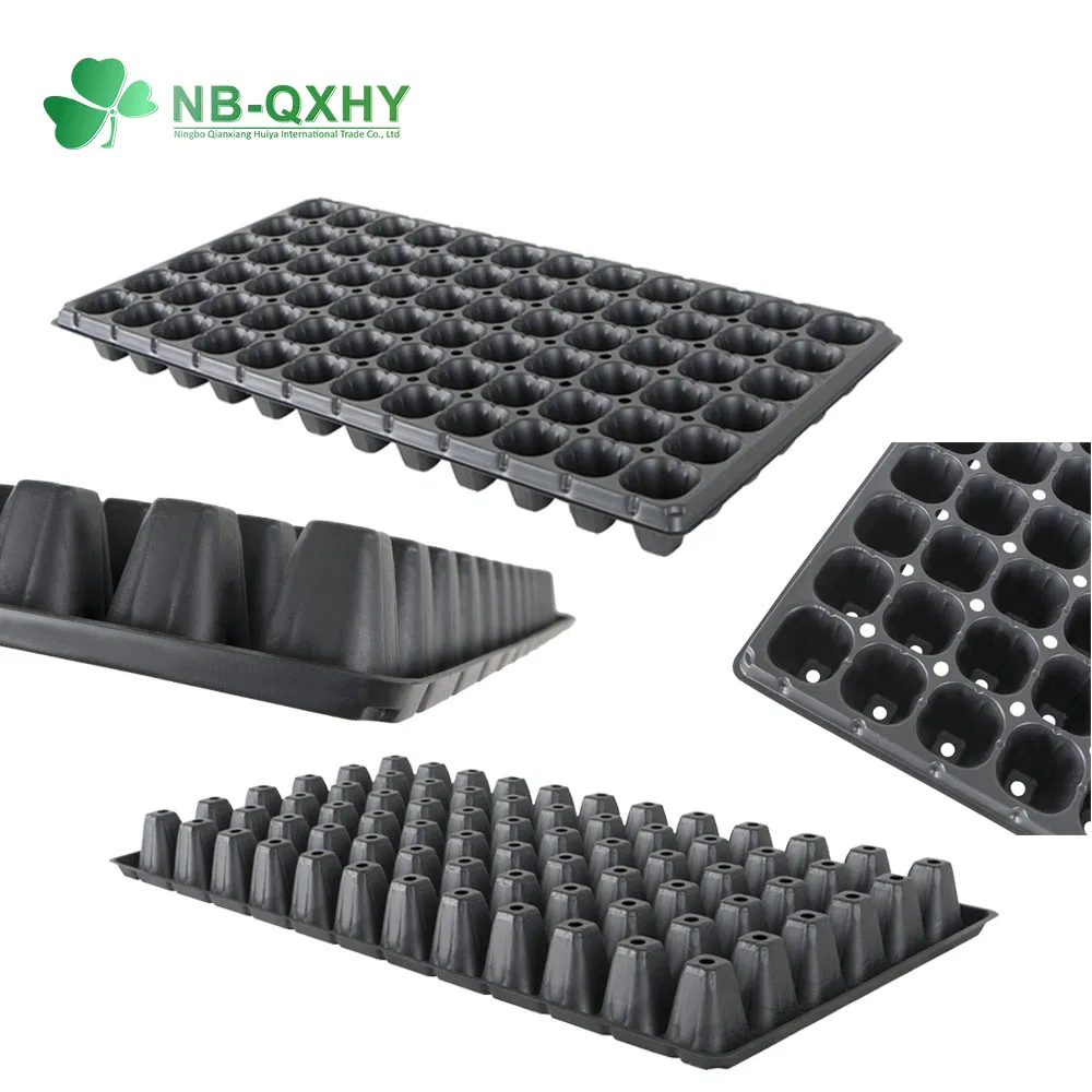 Indoor Gardening Nursery Seed Tray Professional Manufacture Seed Starting Trays Black Plastic 21 32 50 72 105 128 Cells Plant Trays