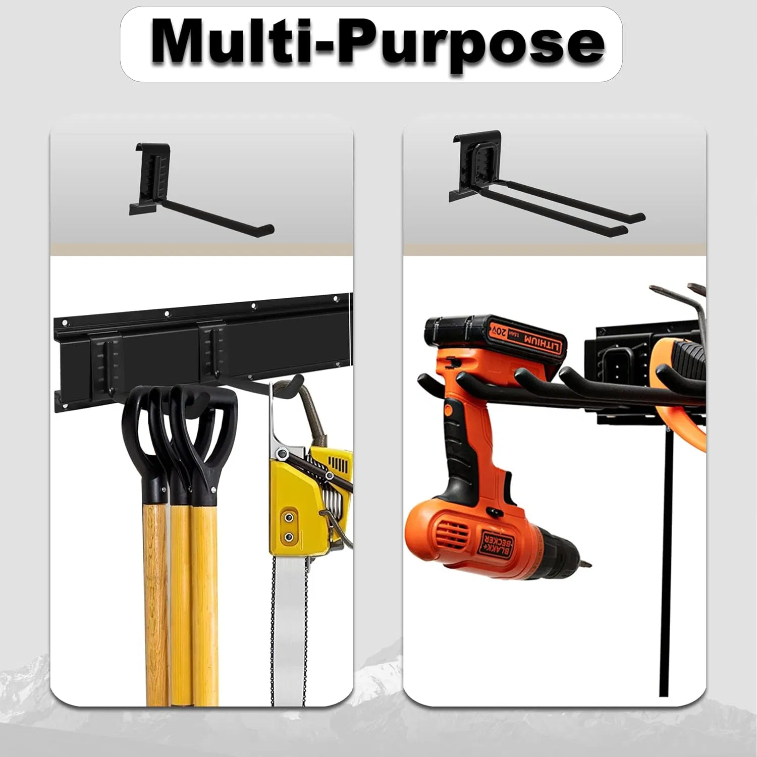 Adjustable Garden Tool Organizer for Garage Storage Organization Yard Shed Tool Organizer