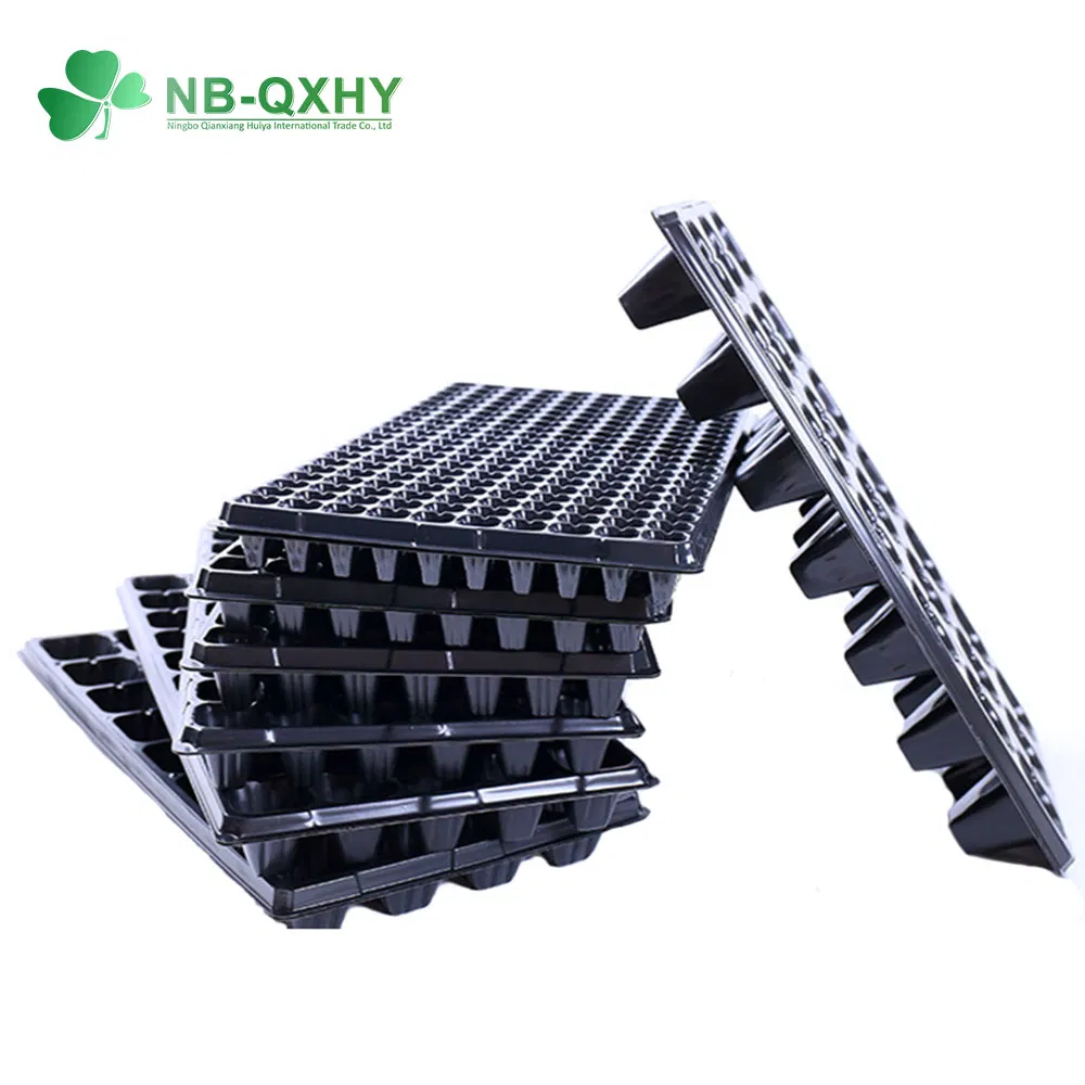 Indoor Gardening Nursery Seed Tray Professional Manufacture Seed Starting Trays Black Plastic 21 32 50 72 105 128 Cells Plant Trays