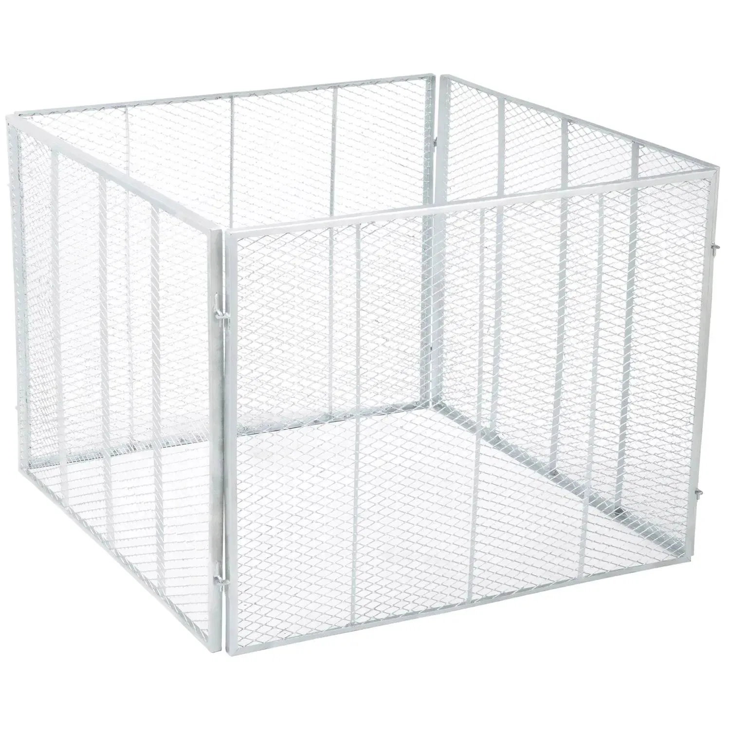 Expanded Metal Mesh Nursery Compost Bin for Efficient Composting in Plant Nurseries