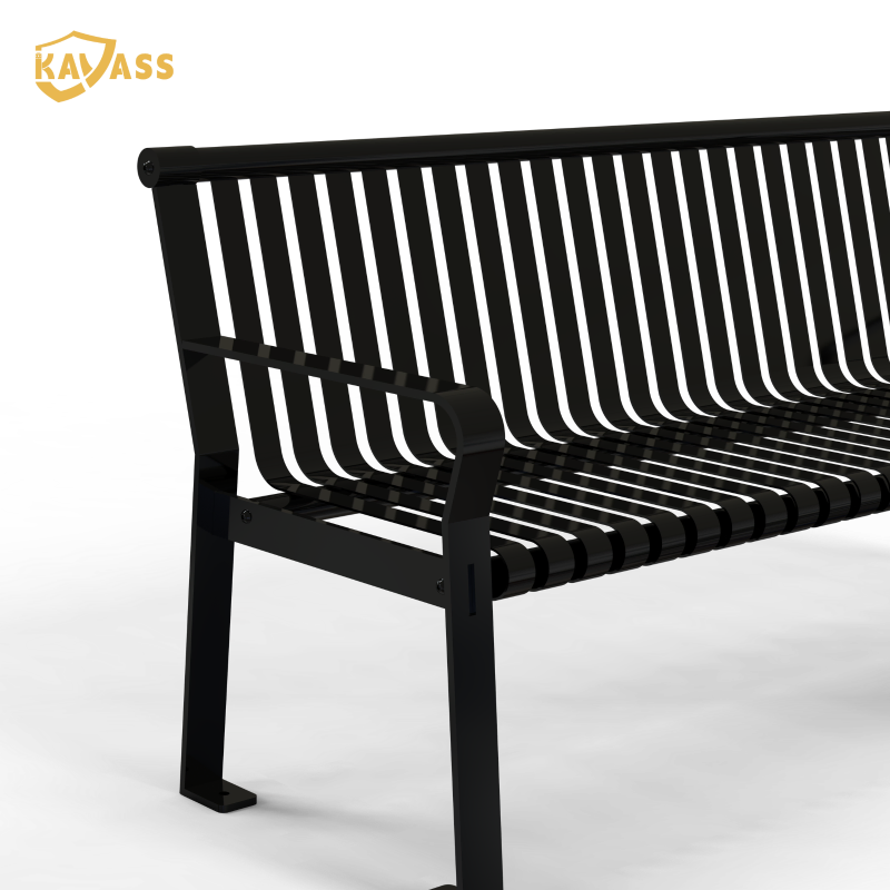 Kavass Waterproof Storage Street Bench Outdoor Dining Chair Lounge Furniture