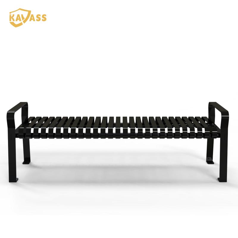 Kavass Outdoor Dining Chair Waterproof Storage Street Bench for Public Spaces