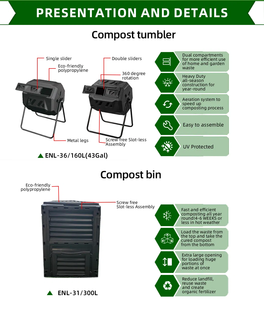 Garden Home Food Waste Bin