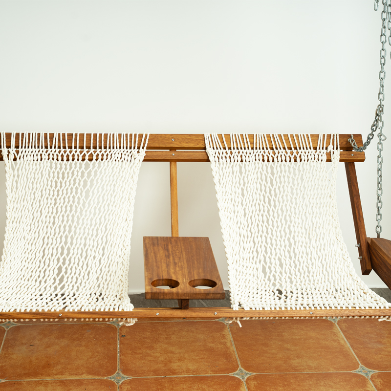 Teak Outdoor Garden Forest Green Pillow Prime Quality Deluxe Patio Swing