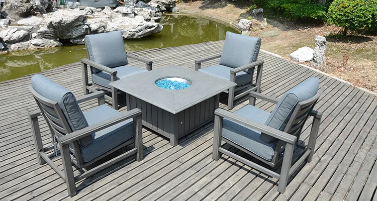 Outdoor Garden Furniture Morton Fire Pit & Sofa Set