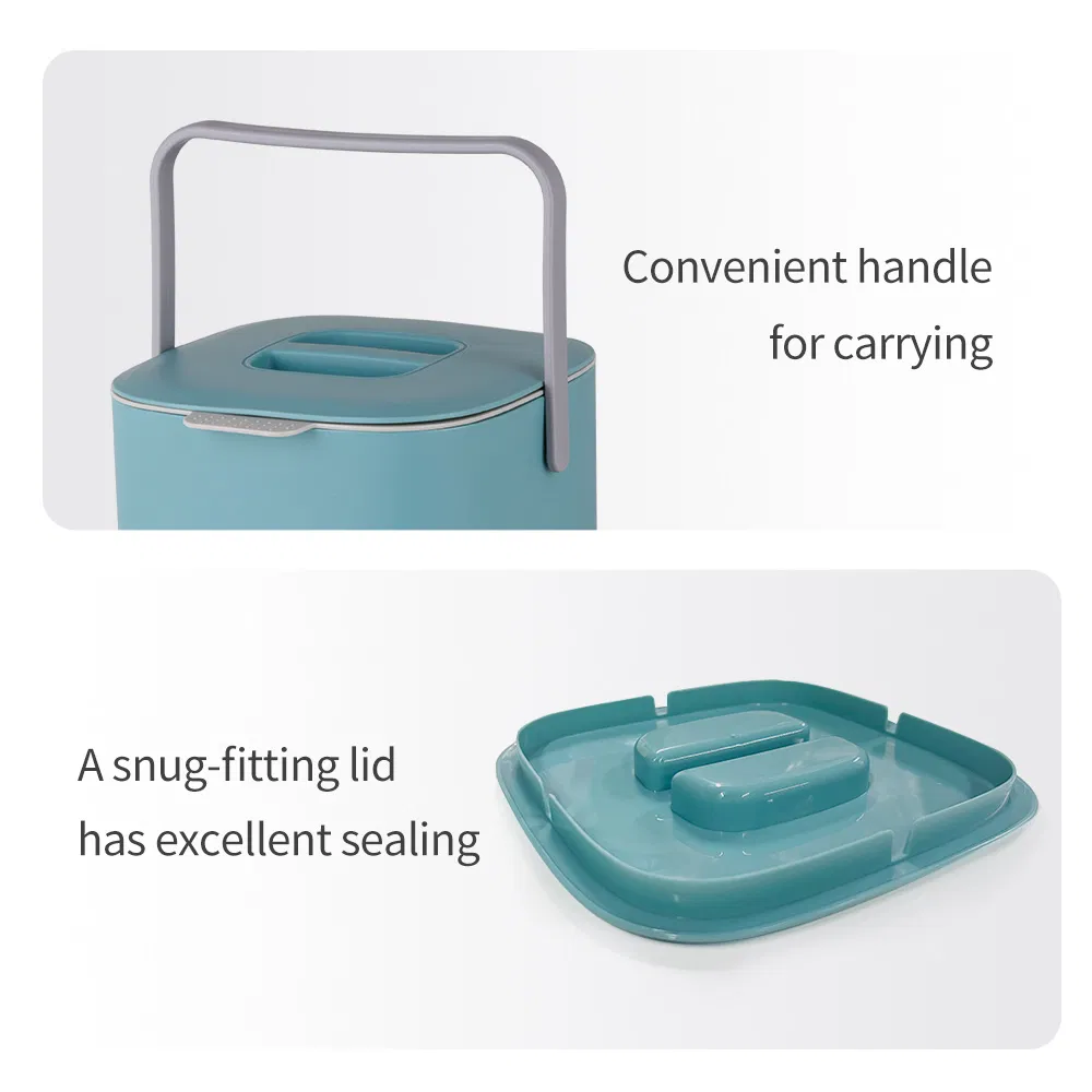 Kitchen Countertop Compost Bin Small Composting Bin with Handle