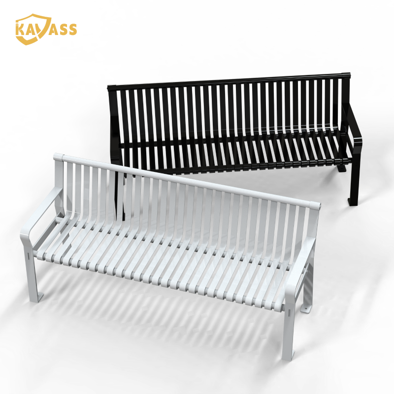 Kavass Waterproof Storage Street Bench Outdoor Dining Chair Lounge Furniture