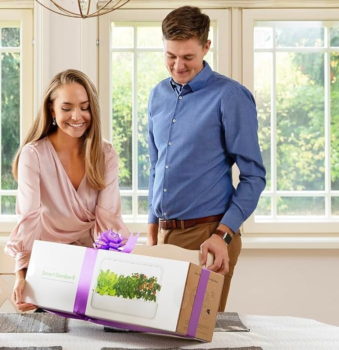 White Click Grow Vegetable Herb Garden Starter Kit Indoor Garden Kit with Grow Light Vertical Hydroponic System