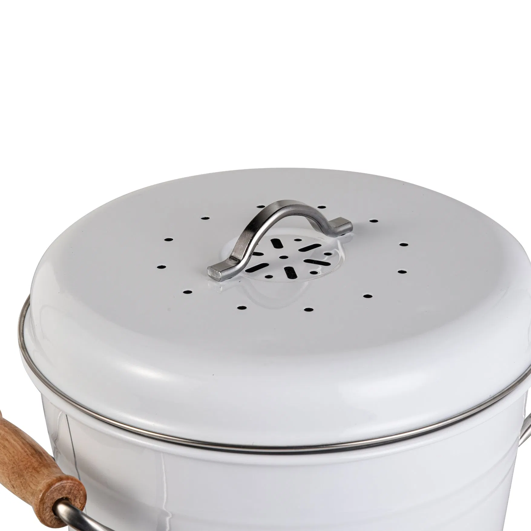 1.3 Gallon 5L Food Composting Home Kitchen Carbon Filter Stainless Steel Waste Compost Bin