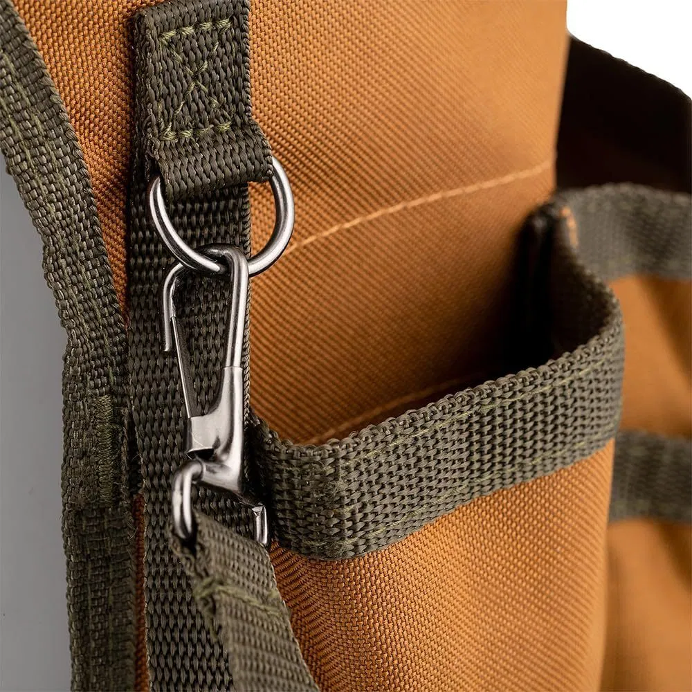 Canvas Bucket Tool Organizer Waterproof Hand Tool Garden Organizer with Multi Pockets Iner Insert for Construction Carpenter