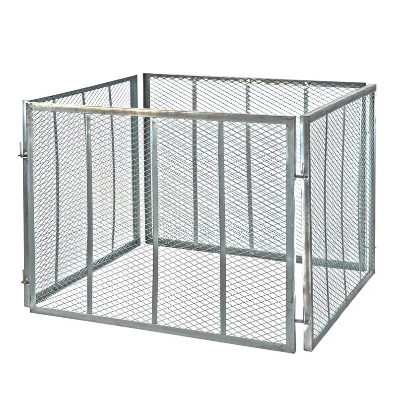 Expanded Metal Mesh Nursery Compost Bin for Efficient Composting in Plant Nurseries