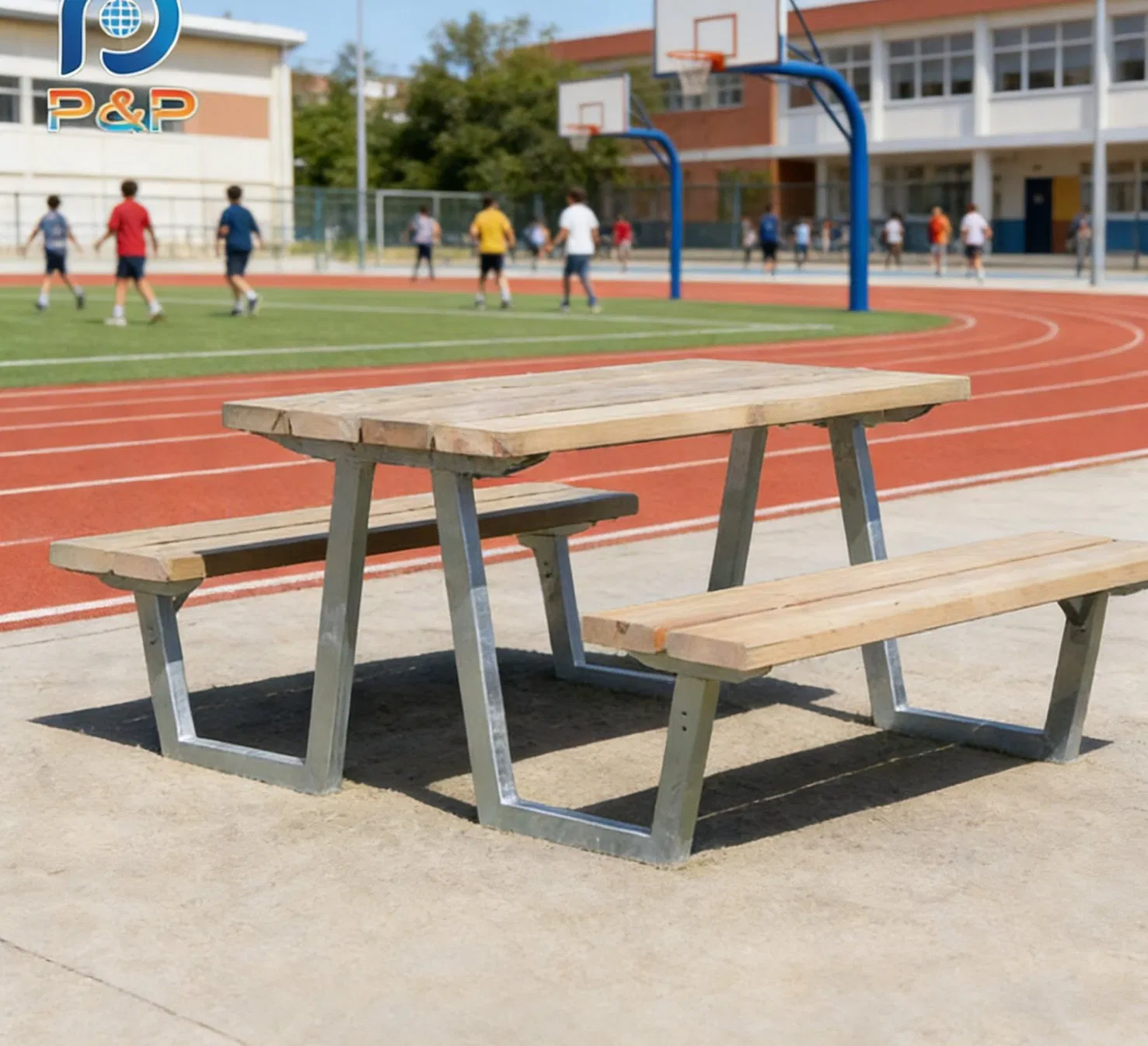 Outdoor Garden Table Bench with Storage - Modern Patio Furniture for Backyard Essentials