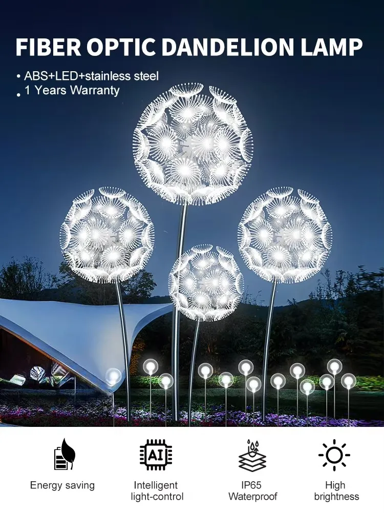 Fiber Optic Dandelion Detail 1