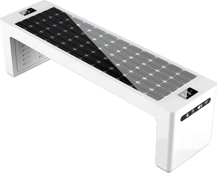 2025 New Solar Powered Smart Bench with Wireless Charging for Parks