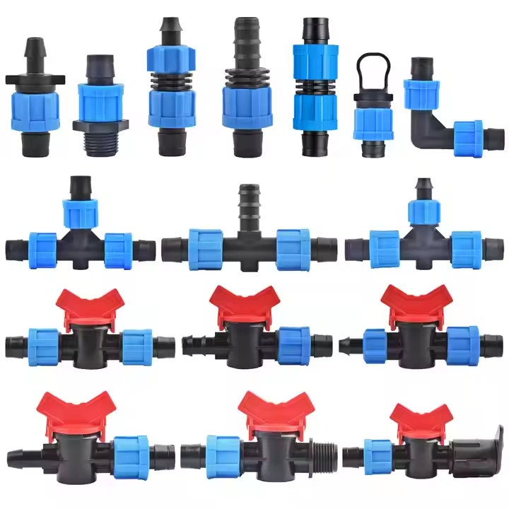 Drip System Valve 16mm Drip Tape Connector Offtake Valve Fittings for Irrigation Watering