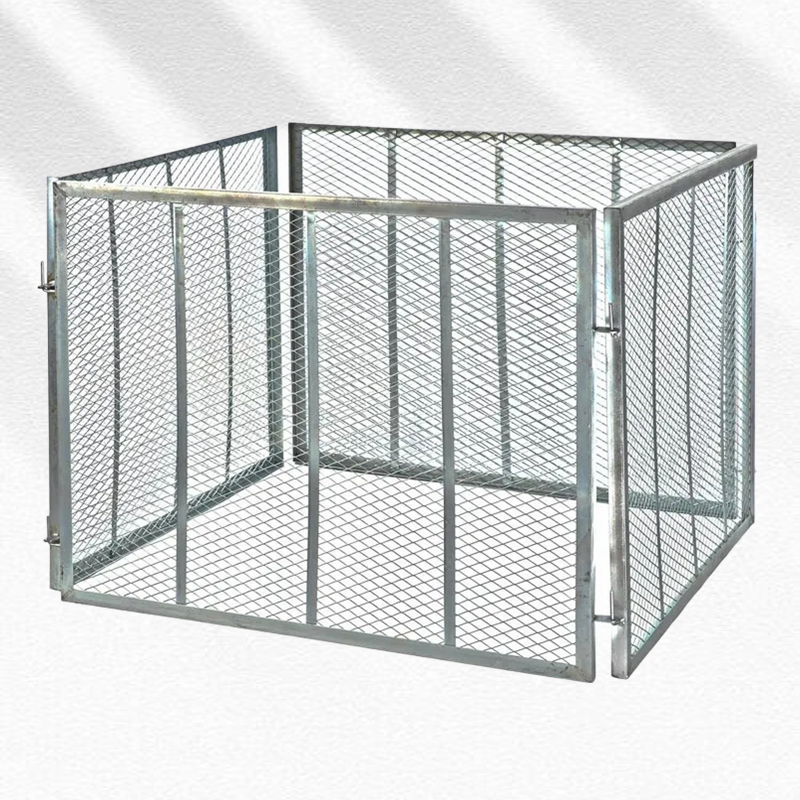 Expanded Metal Mesh Nursery Compost Bin for Efficient Composting in Plant Nurseries