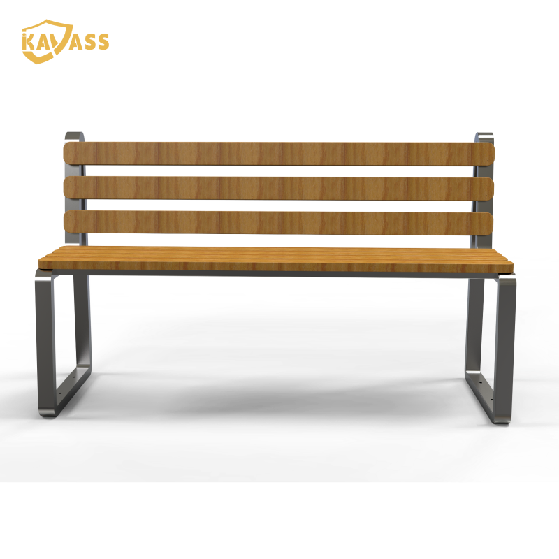 Kavass Eco-Friendly Merbau Wood Outdoor Bench with Backrest and Storage