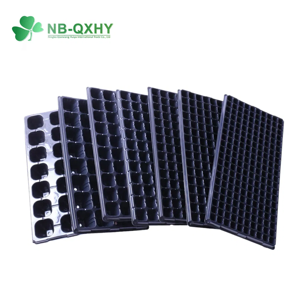 Indoor Gardening Nursery Seed Tray Professional Manufacture Seed Starting Trays Black Plastic 21 32 50 72 105 128 Cells Plant Trays
