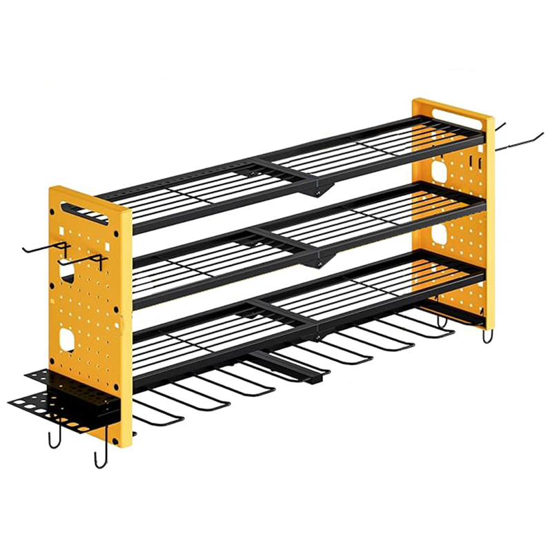 Hot Sale Hardware Store Metal Bucket Garage Garden Wall Hex Tool Storage Rack Holder Power Tool Organizer