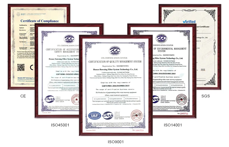 ISO and CE Certifications