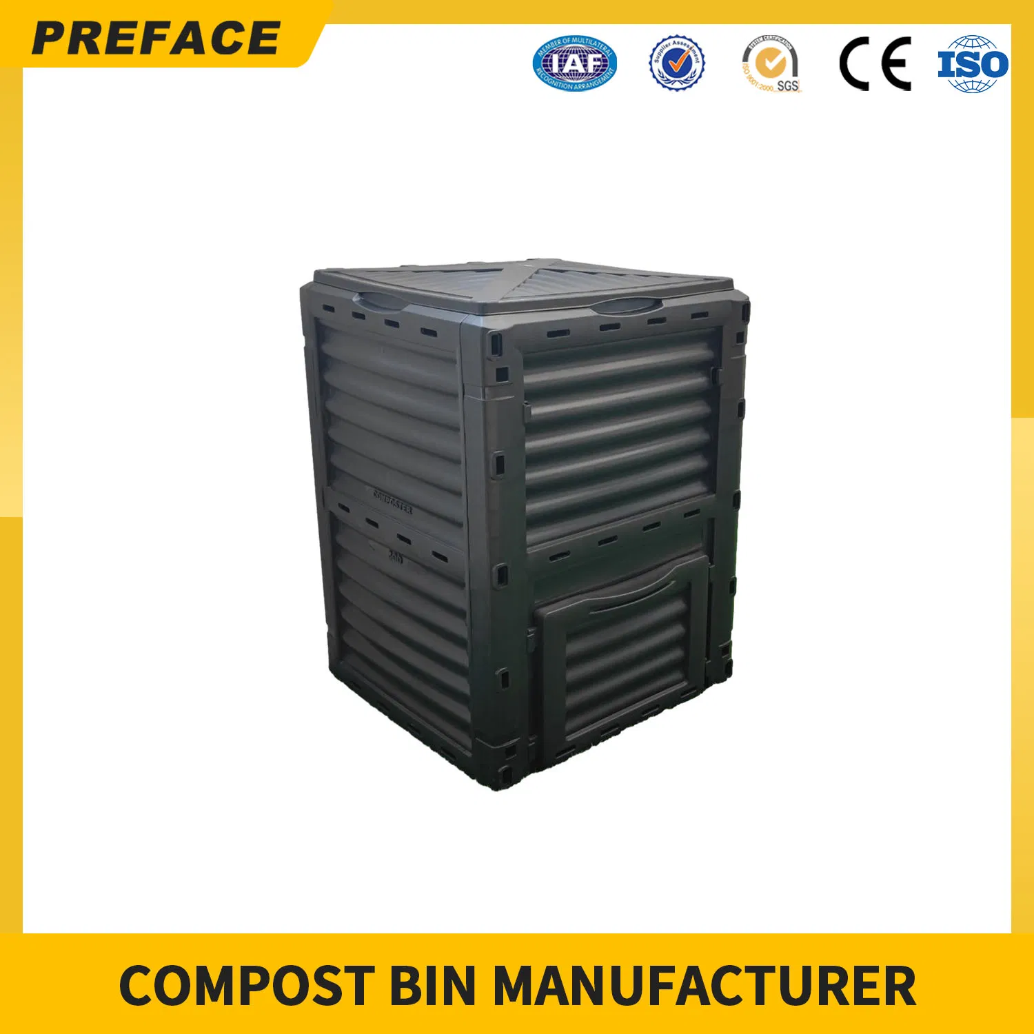 Factory Directly Large Capacity Outdoor Composter Eco-Friendly Plastic Garden Compost Bin