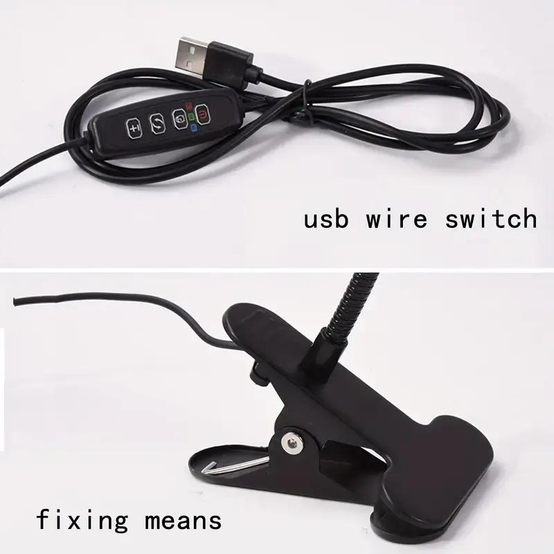 OEM Factory Three-Head Clip-on LED Grow Liqht Indoor Plant Growth Seed Starting Red Blue Hydroponic Lighting for Blooming