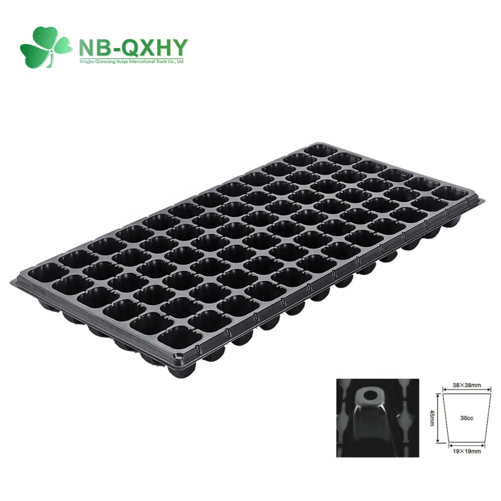 Indoor Gardening Nursery Seed Tray Professional Manufacture Seed Starting Trays Black Plastic 21 32 50 72 105 128 Cells Plant Trays