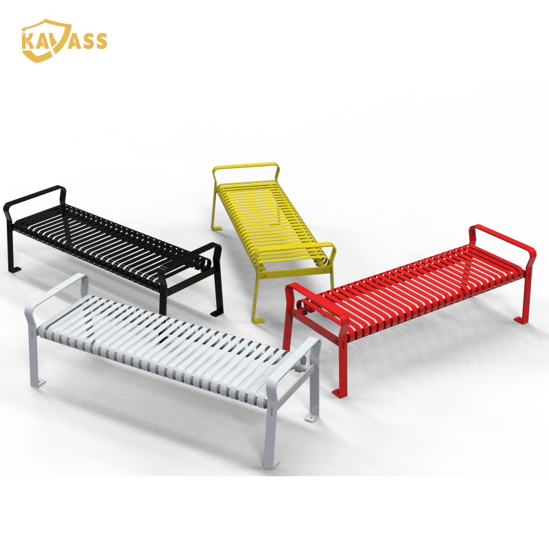 Kavass Outdoor Dining Chair Waterproof Storage Street Bench for Public Spaces