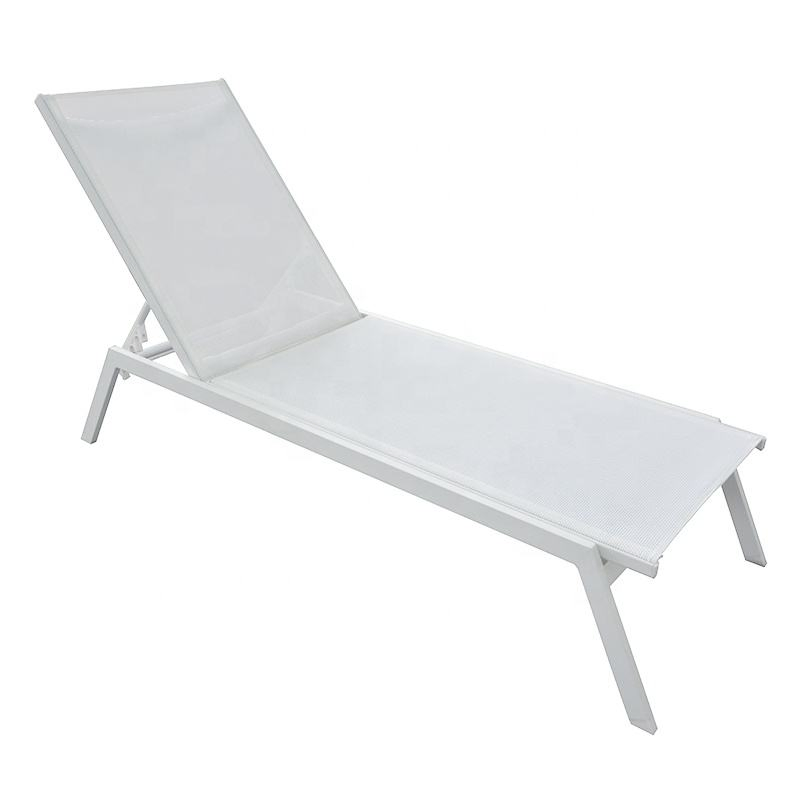 Aluminum Textilence Fabric Swimming Pool Chaise Outdoor Patio Furniture Beach Sun Loungers