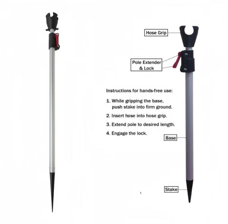 Telescopic Aluminum Hose Bracket Garden Water Pipe Support for Lawn Plant Protection