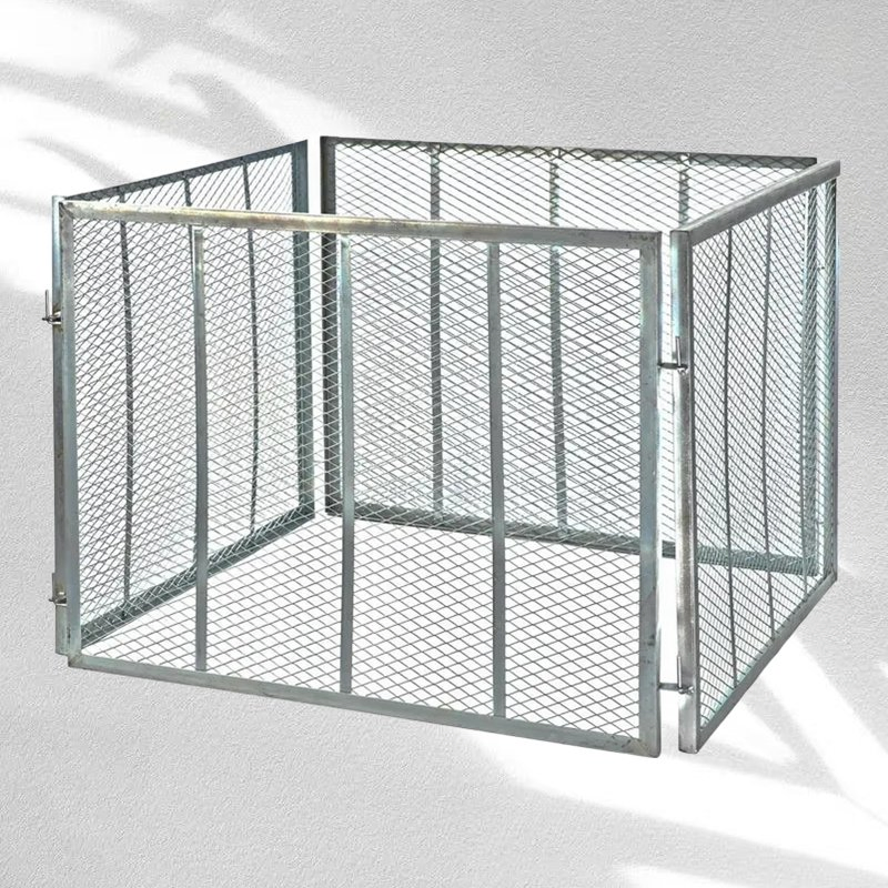 Expanded Metal Mesh Nursery Compost Bin for Efficient Composting in Plant Nurseries