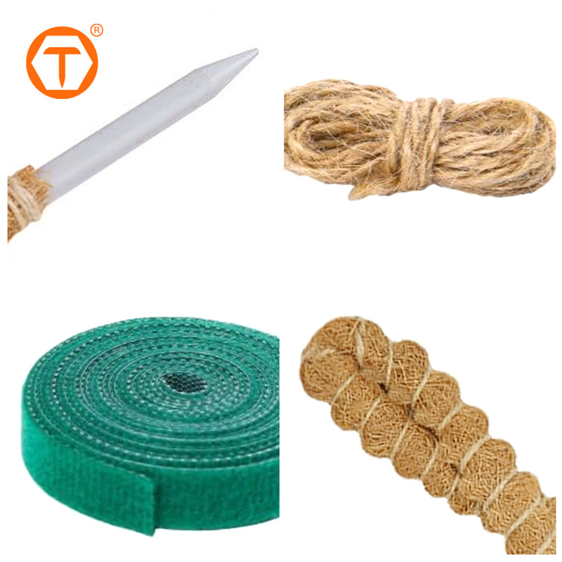 2 Pack Coco Coir Handmade Flexible Monstera Plant Support Bendable Moss Poles with Jute Rope