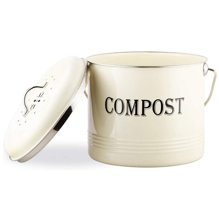 Kitchen Compost Bin with Lid for Composting Food Waste Bucket for Counters