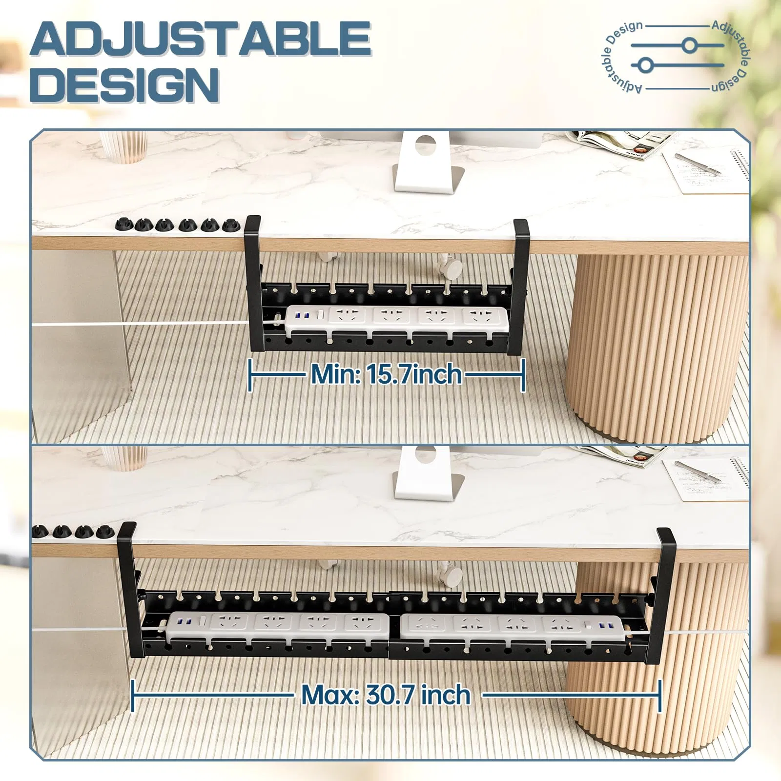 Home &amp; Office Under Desk Cable Tidy Organizer &amp; Garden Tool Holder