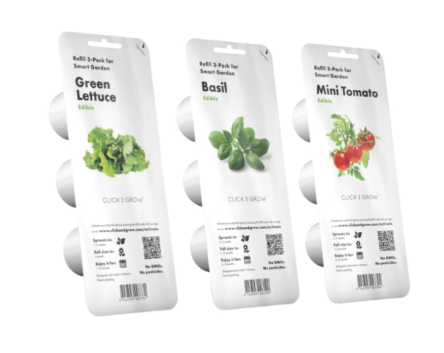 White Click Grow Vegetable Herb Garden Starter Kit Indoor Garden Kit with Grow Light Vertical Hydroponic System