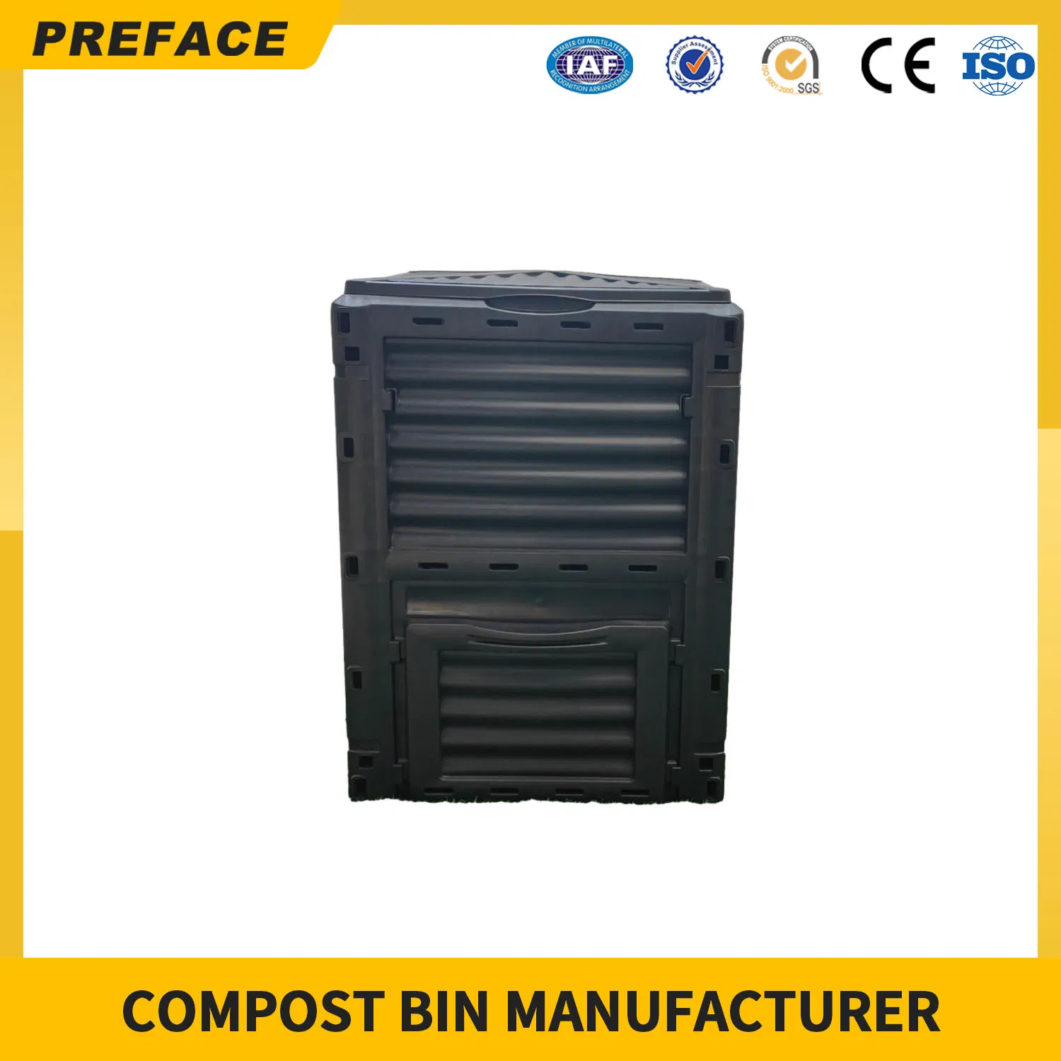 Wholesale Eco-Friendly Large Garden Screw Free Slot-Less Assembly Worm Farm Household Polypropylene Plastic Compost Composting Bin for Outdoor