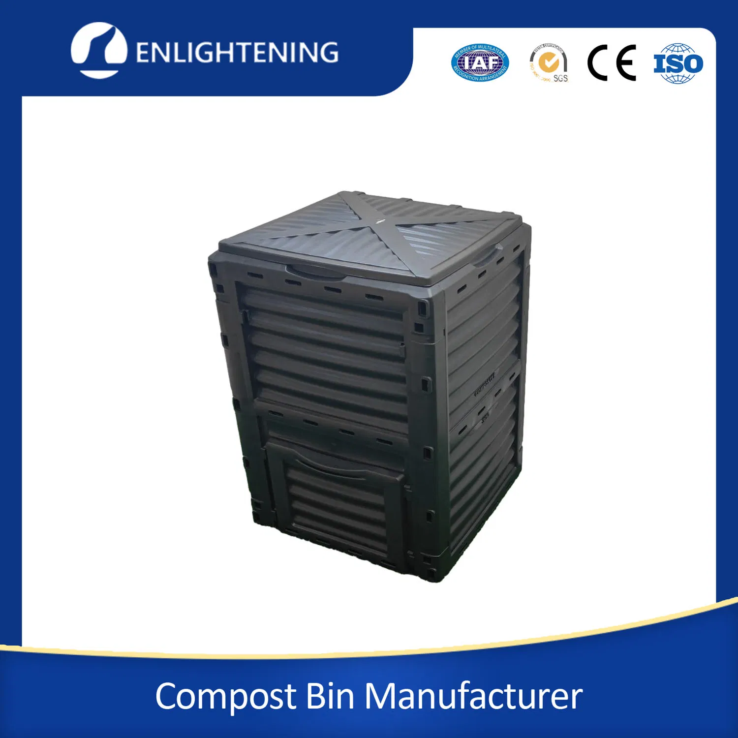 Wholesale Best Eco-Friendly Large Outdoor Garden Screw Free Slot-Less Assembly Worm Farm Household Polypropylene Plastic Compost Composting Bin for Apartment