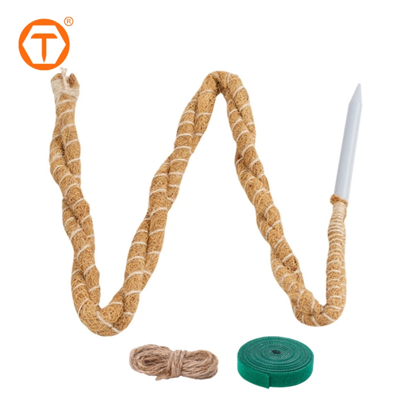 2 Pack Coco Coir Handmade Flexible Monstera Plant Support Bendable Moss Poles with Jute Rope